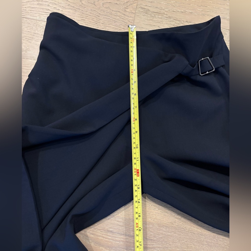 AKRIS Foss Wool Double Face Wide Leg Pants Apron Wrap Asymmetric Panel Trouser 8 - Picture 16 of 17